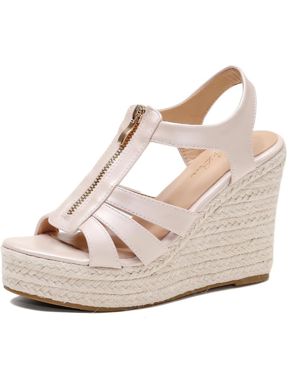 Stylish Open Toe Slingback Wedge Sandals - Comfy High Heel Espadrilles for